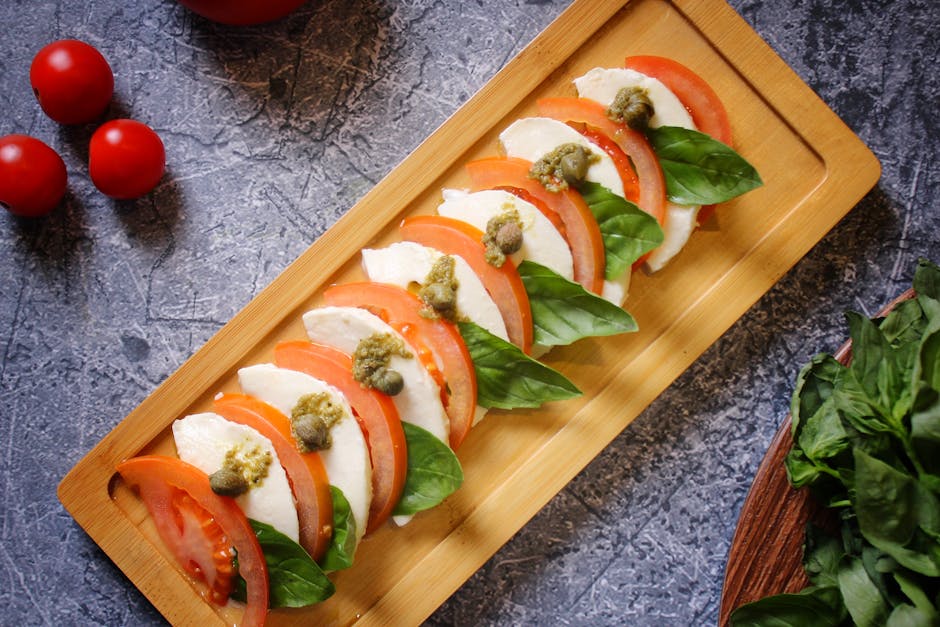 Artisjokk Caprese med tomat og mozzarella