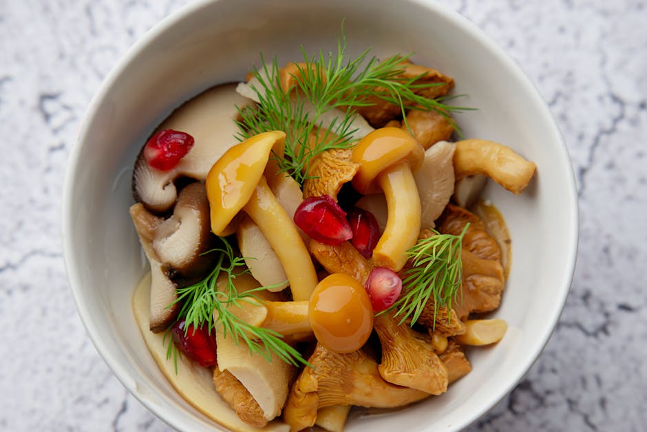 Fennikelsalat med sopp og sitron