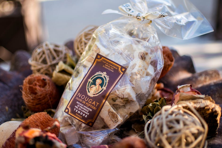 Torrone med mandler og kandisert frukt