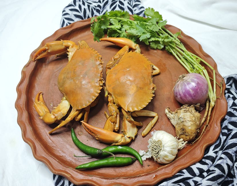 Grillet hvitløkskrabbe