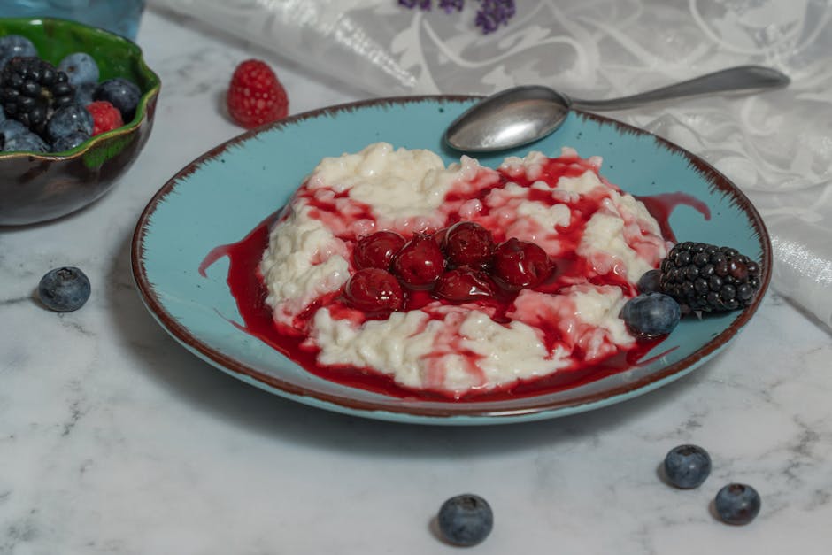 Kremet sitronrispudding med kanel