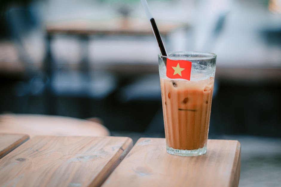 Vietnamesisk iskaffe-milkshake med kokos
