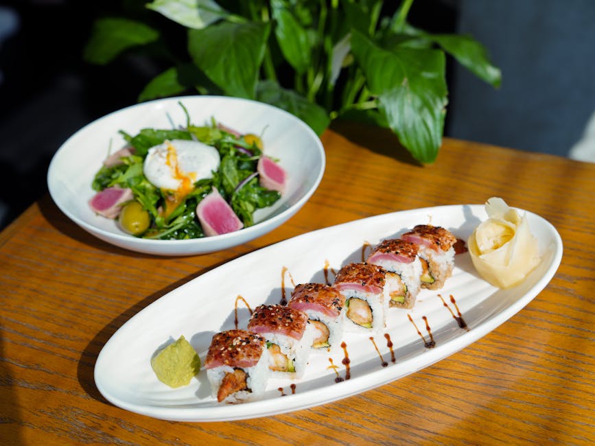 Hummer- og ingefærsalat med agurk og avokado