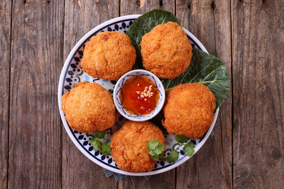 Asiatiske fiskekaker med kveite