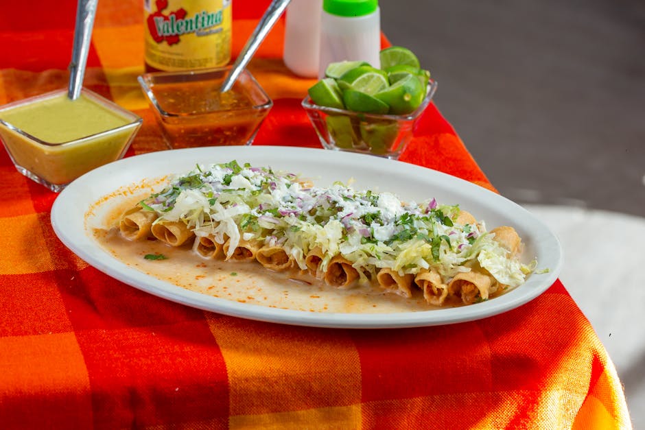 Yucatanske biff-taquitos med rød ris