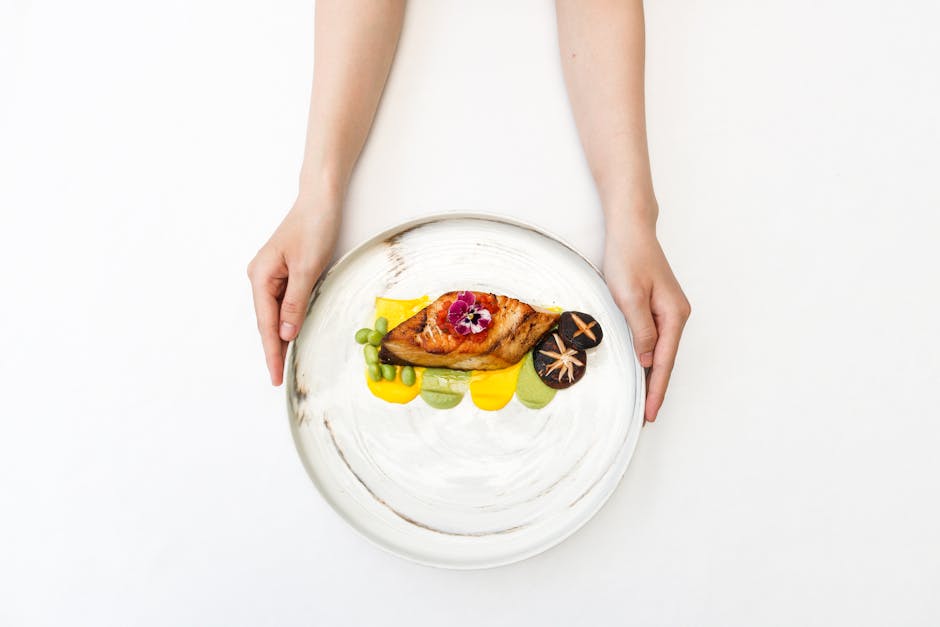 Kamskjell og shiitakesopp med ertepuré