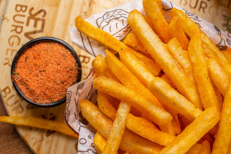 Krydrede pommes frites med tacokrydder