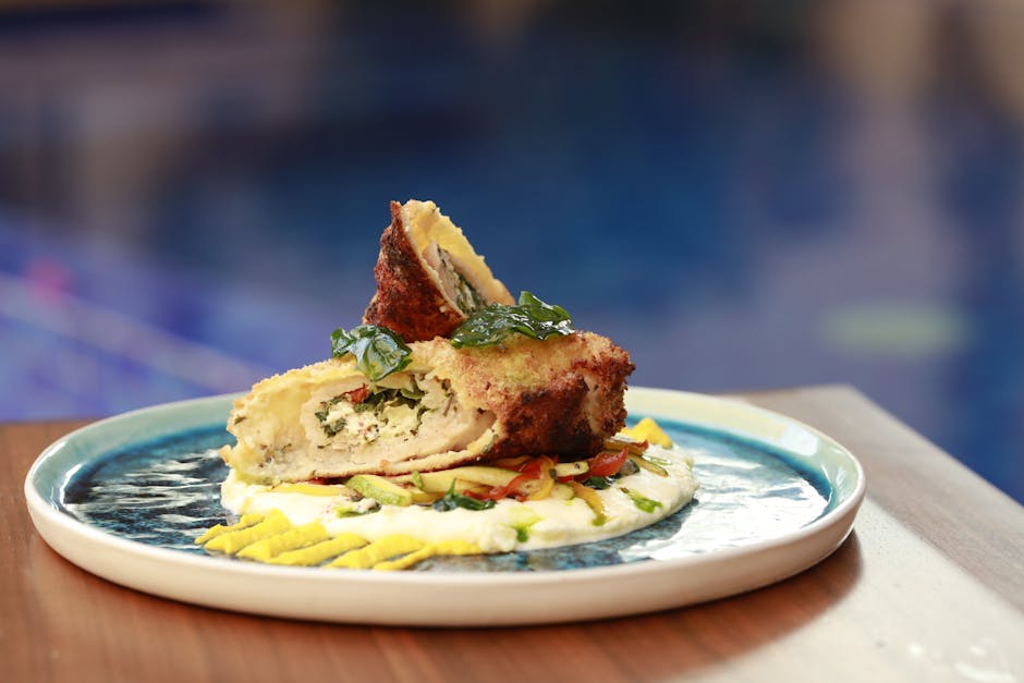 Pesto- og ostefylte kyllingruller