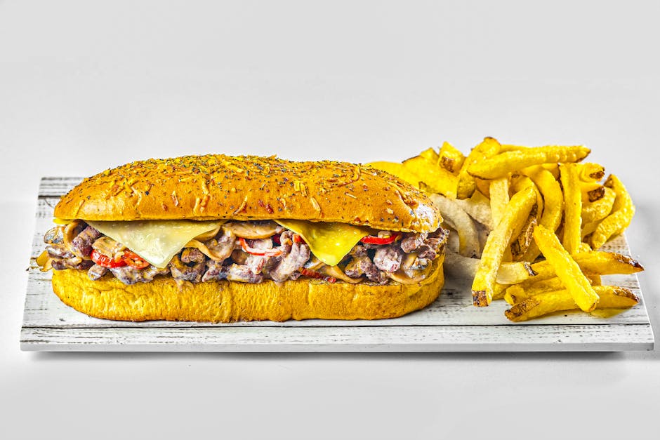 Philly cheesesteak-sandwich med hvitløksmajones