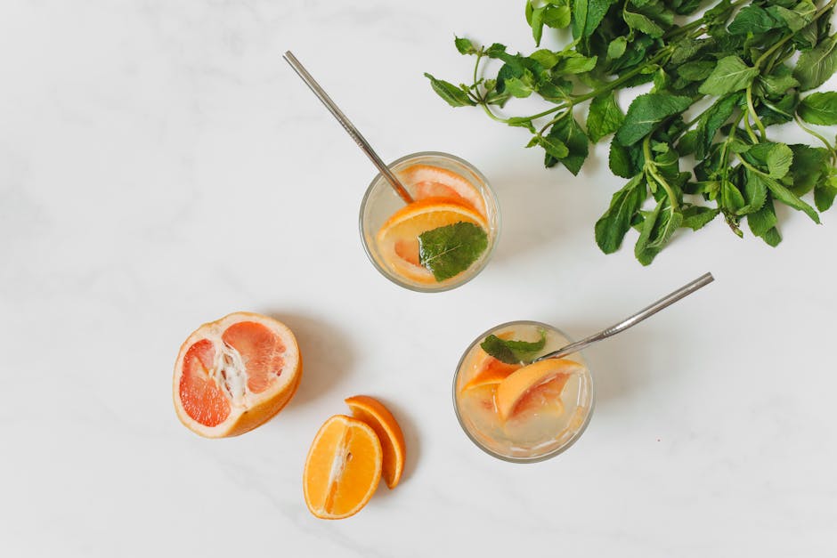 Frisk grapefrukt- og myntesalat