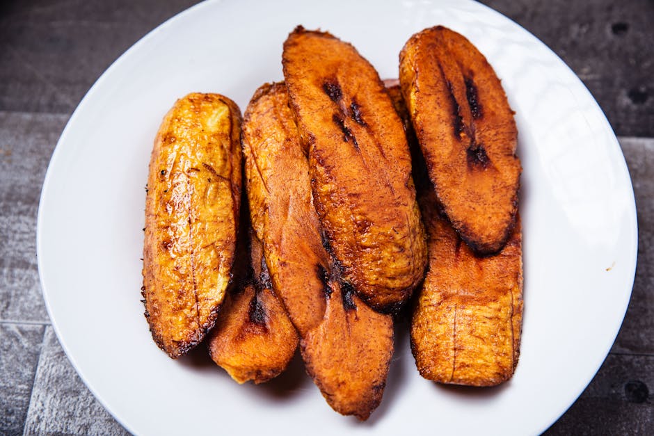 Friterte søte plantains (plantanos maduros)