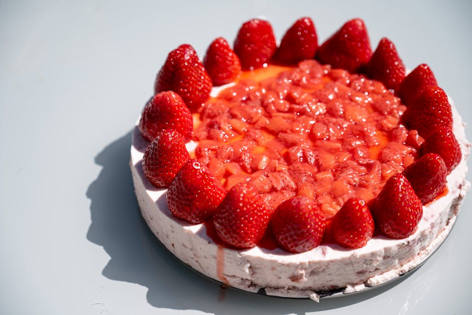 Cordon Rose ostekake med jordbær