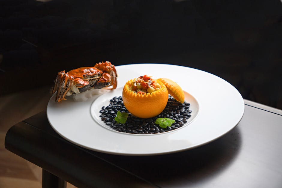 Gratinert krabbe i grapefruktskall