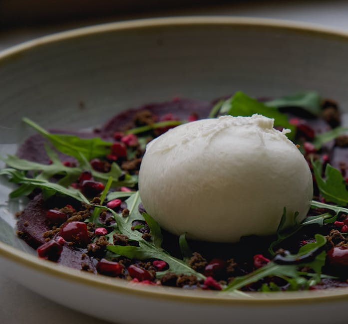 Rødbetcarpaccio med Burrata