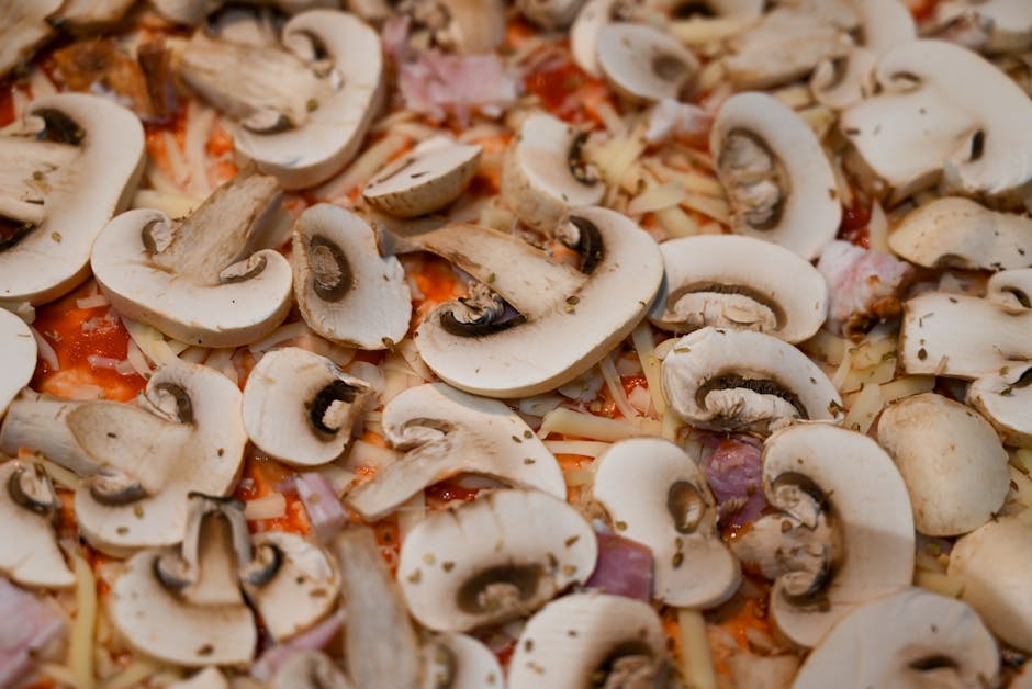 Grillede portobellopizzaer med diverse topping