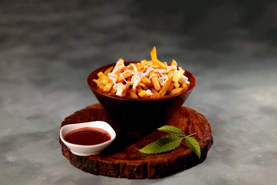 Sprø pommes frites med BBQ-krydder