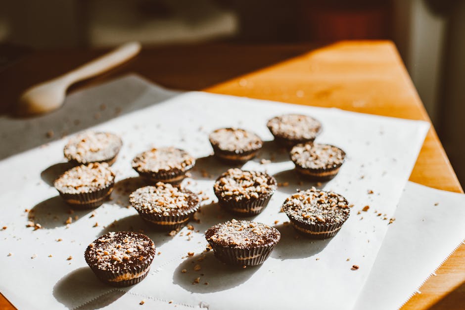 Brownie-biter med peanøttsmør