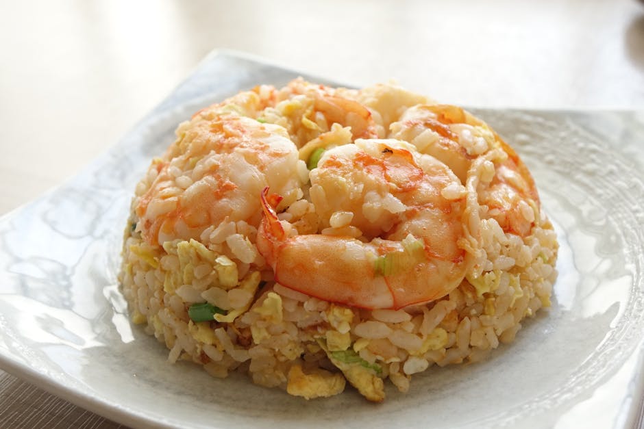 Reker- og sopp-egg foo yung