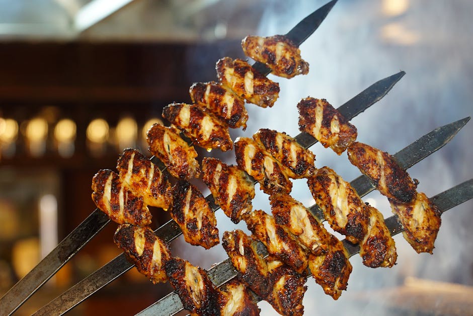 Balsamico-kylling og fikenbrochetter