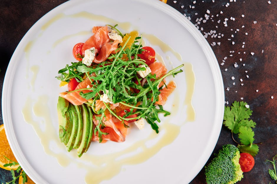 Arugulasalat med avokado, papaya og jicama