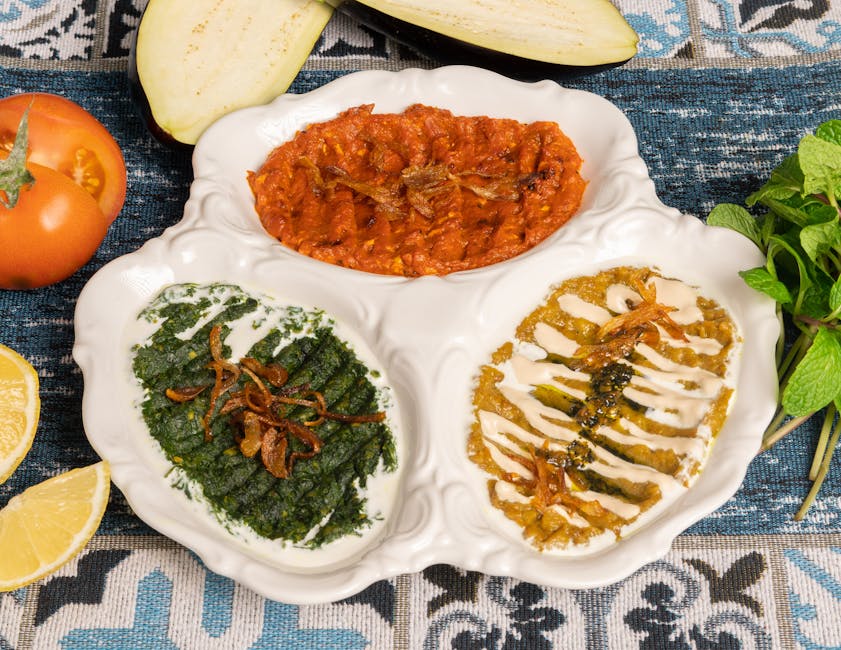 Krydret auberginekaviar med cruditéer