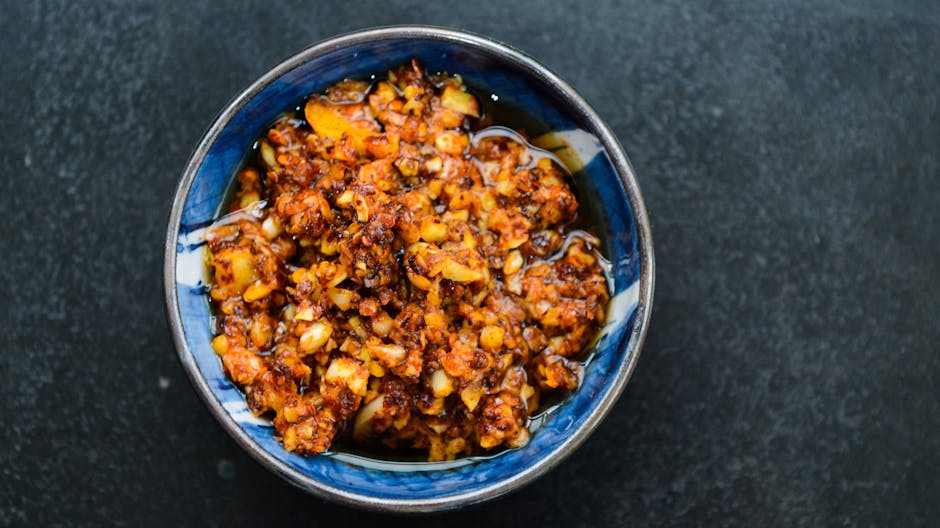 Krydret snacksblanding med chili og hvitløk