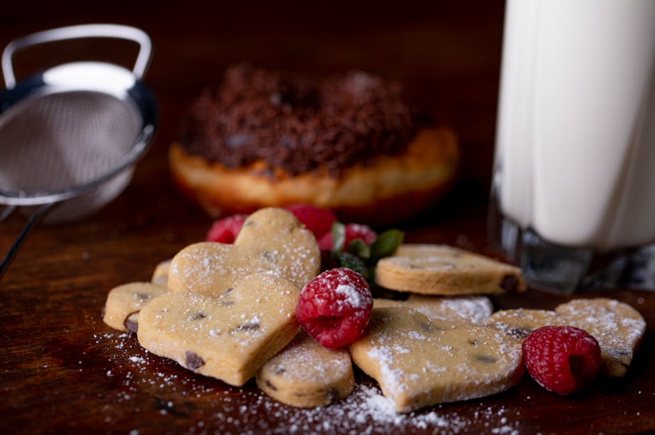 Sjokolade- og appelsinhjerter med kakao