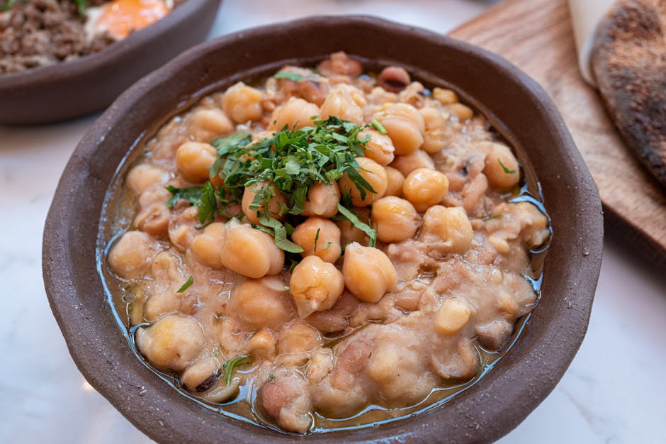 Kremet bønnegryte med pancetta og urter