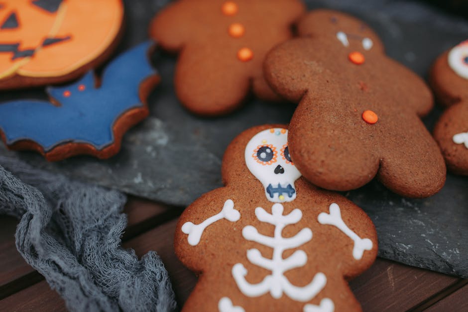Enkle Halloween-kjeks med sukkerkakeblanding