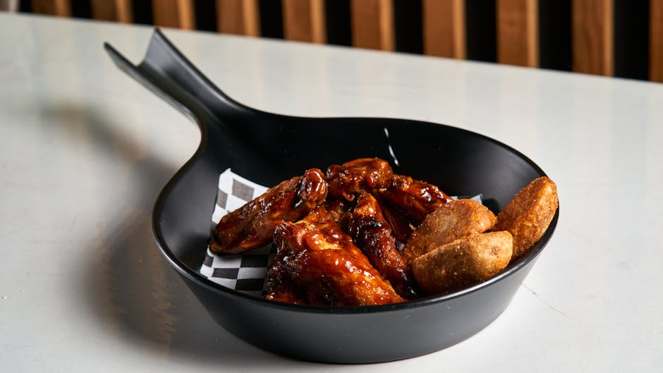 Knuste fingerlingpoteter med BBQ-saus