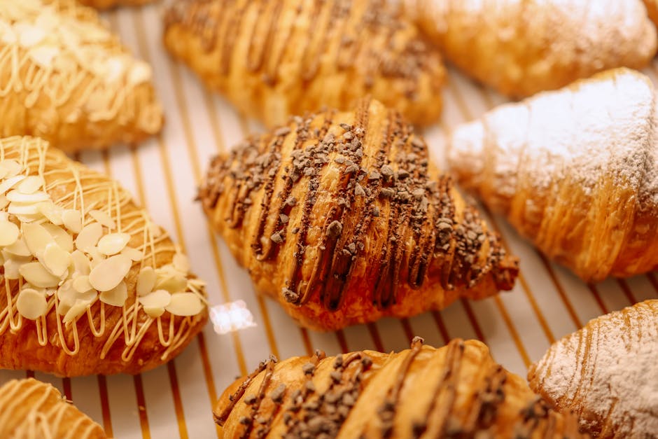 Croissanter med sjokolade og mandelmasse