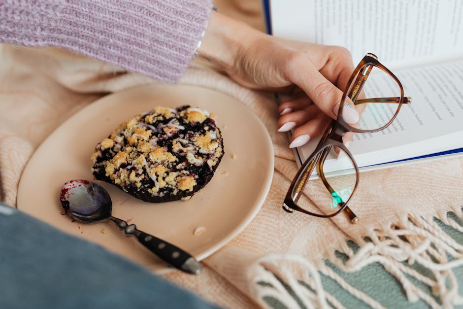 Blåbær- og havregrøt med sprø topping