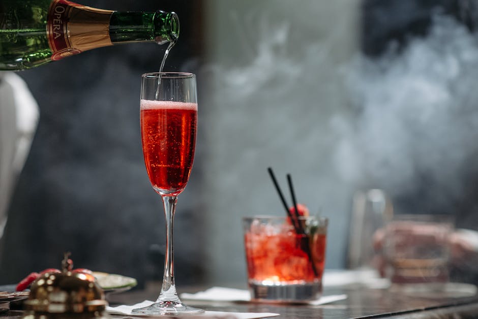 Red Velvet Champagne Cocktail