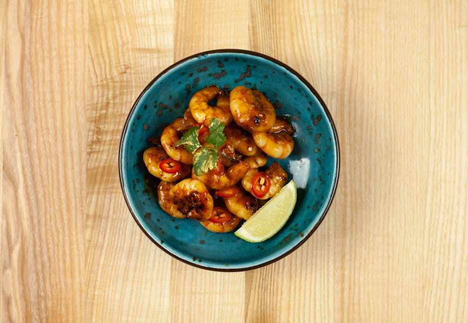 Sukkerstangspyd med reker og chili-koriander-rub