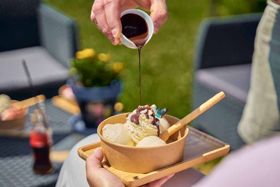 Vaniljeis med balsamico-fikensaus