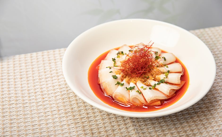 Sashimi i ny stil med varm olje