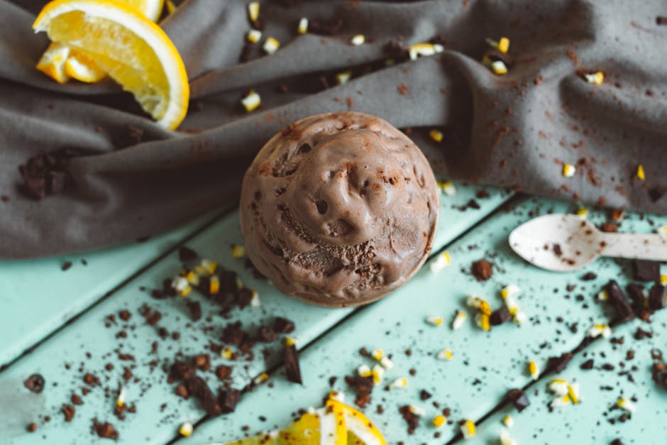 Dyp og rik sjokoladegelato med kaffelikør