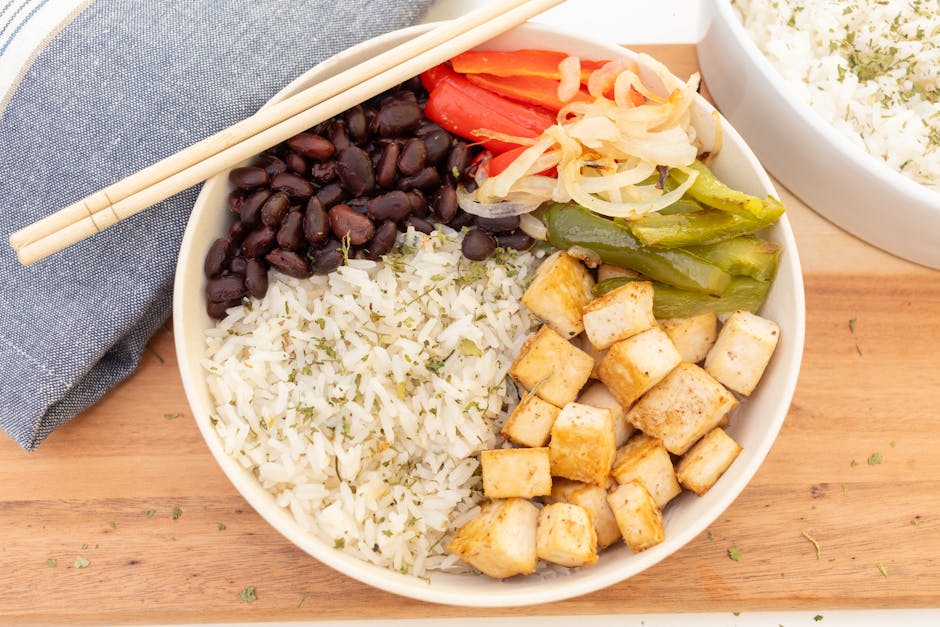 Koreansk inspirert "Couch Bowl" med tofu