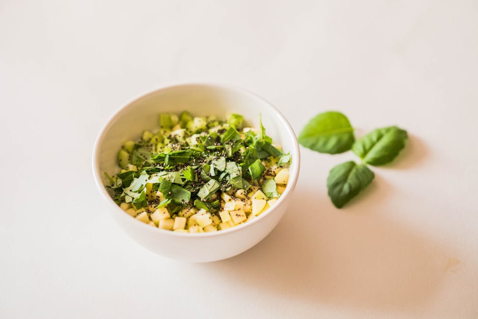 Grønn gudinne-ris med basilikum og avokado