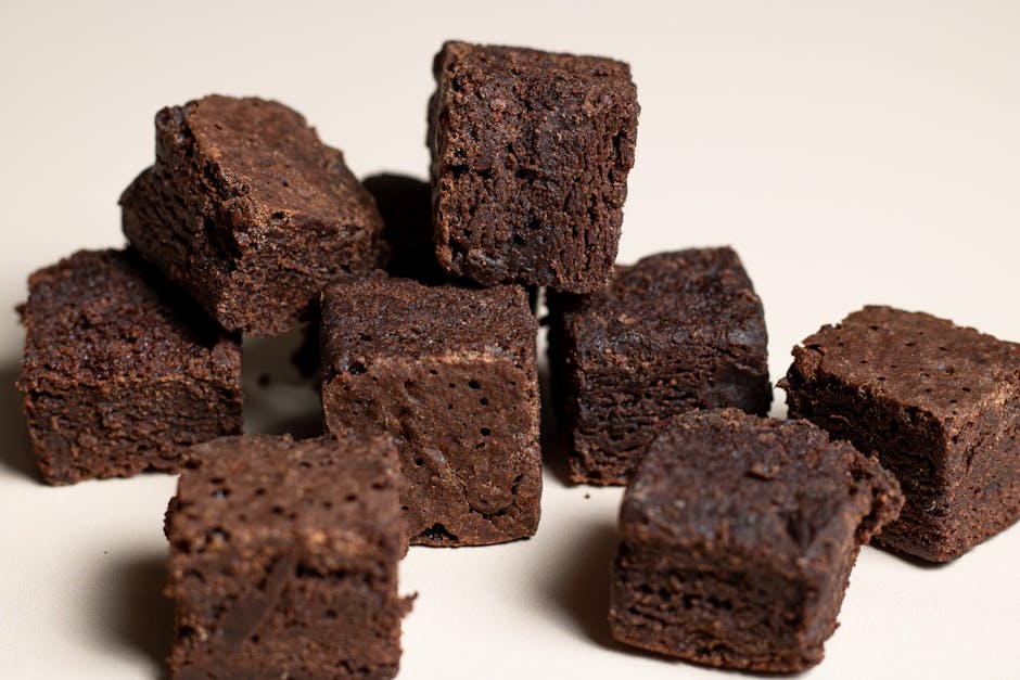Fudgy sjokoladebrownies med sjokoladebiter