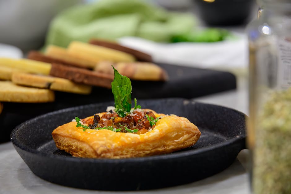 Pulled Pork-pastry med fersken og mozzarella