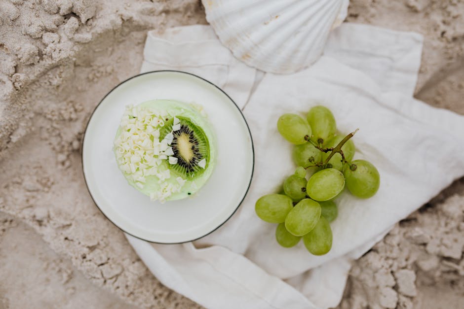 Forfriskende grønn druegranita