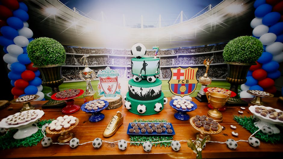 Fargerike fotballcupcakes