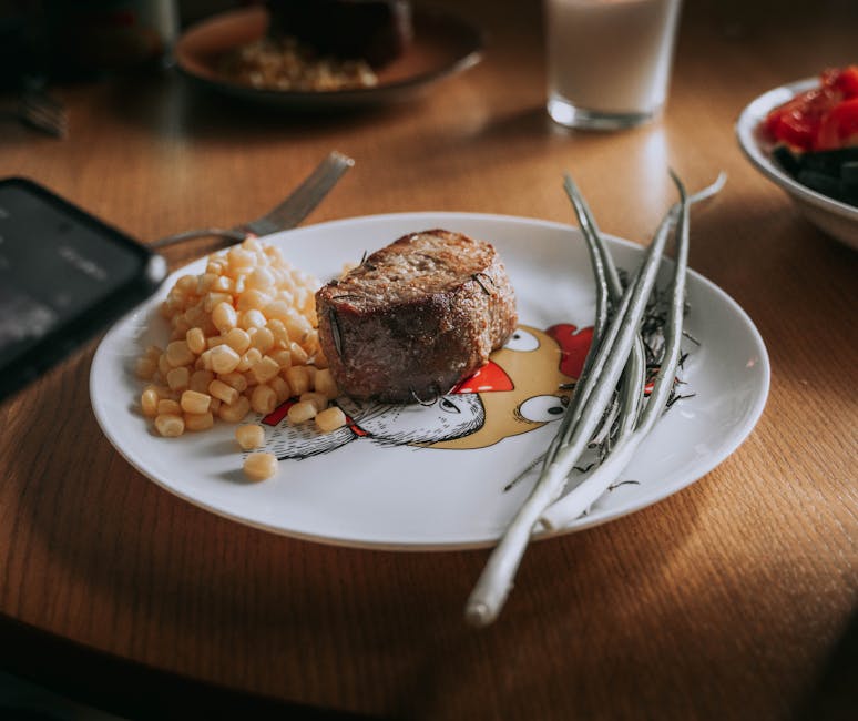 Skjørtbiff med brunt sukker og succotash