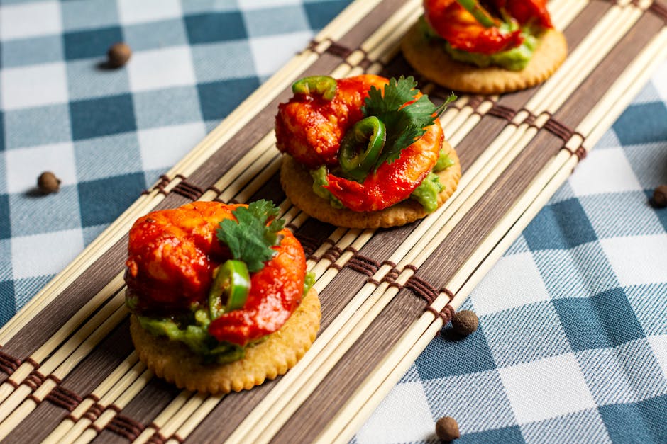 Krydrede krabbekaker med frisk guacamole