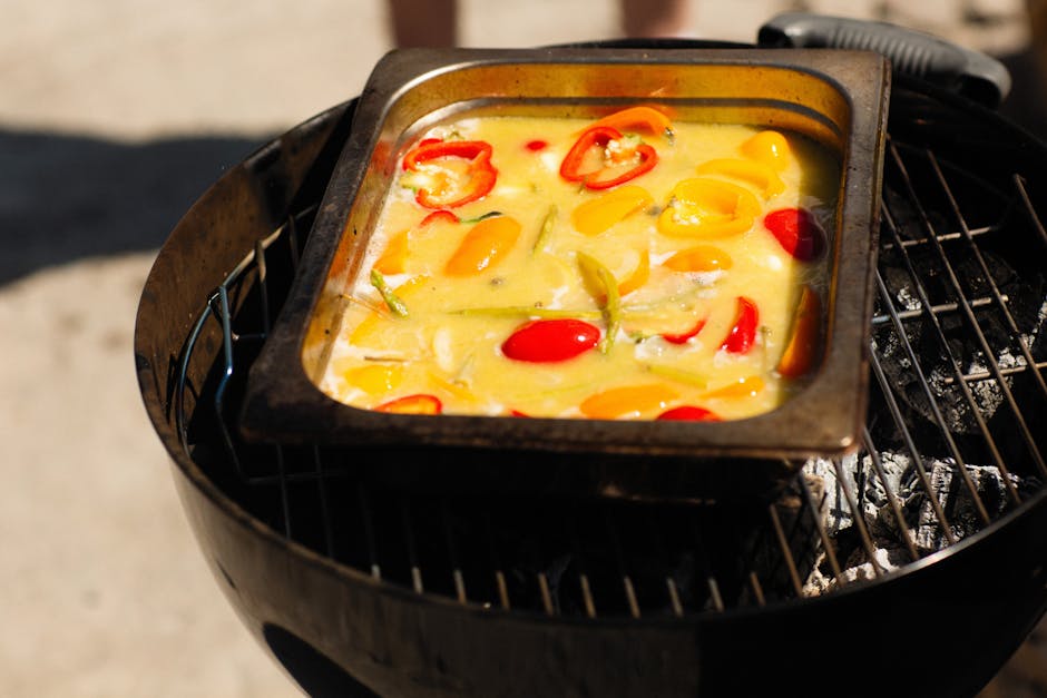 Grillet paprika med mozzarella og rosmarin