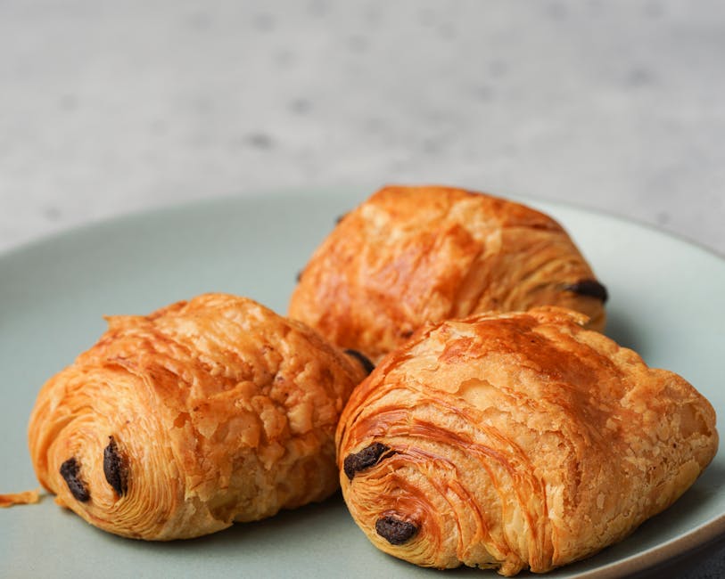 Små sjokoladecroissanter (Pain au chocolat)
