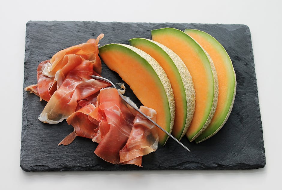 Krydret melon med serranoskinke