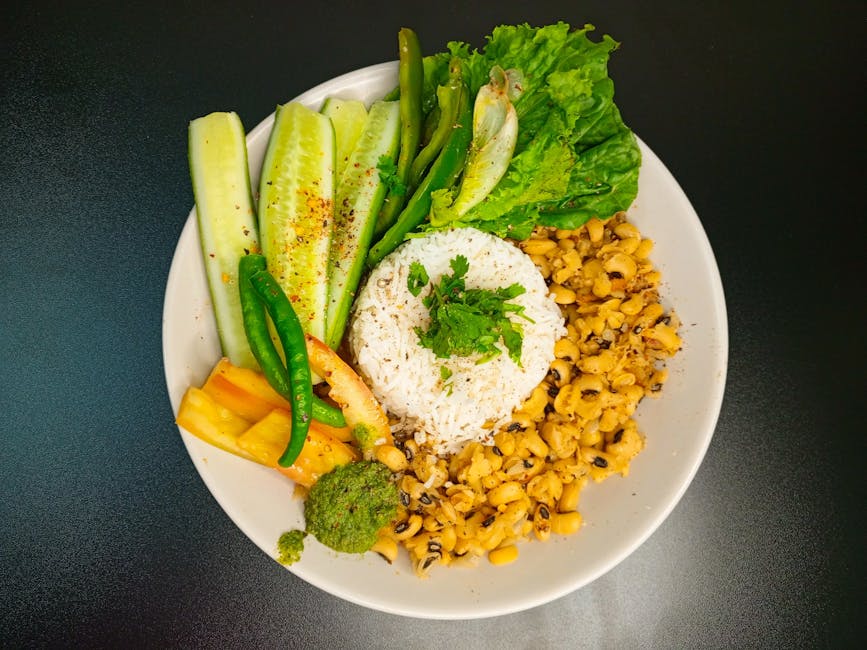 Salat med svarte øyebønner og paprika