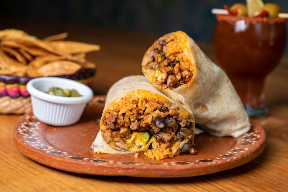 Burrito med villris og bønner (Mission-stil)